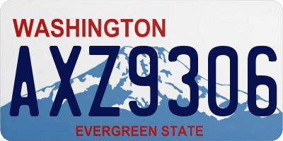 WA license plate AXZ9306