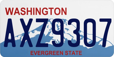 WA license plate AXZ9307