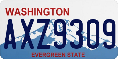 WA license plate AXZ9309