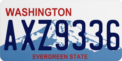 WA license plate AXZ9336