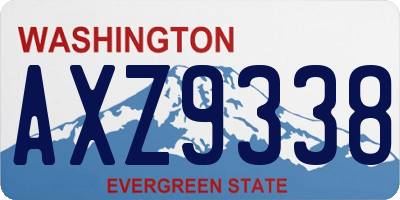 WA license plate AXZ9338