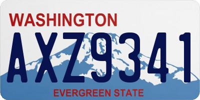 WA license plate AXZ9341
