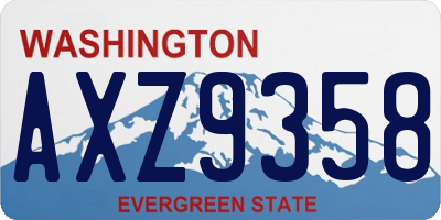 WA license plate AXZ9358