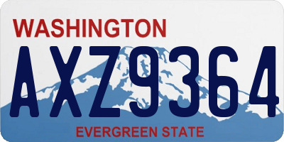WA license plate AXZ9364