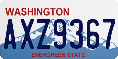 WA license plate AXZ9367
