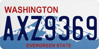 WA license plate AXZ9369