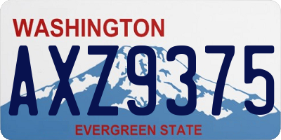 WA license plate AXZ9375