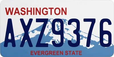 WA license plate AXZ9376