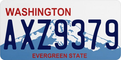 WA license plate AXZ9379