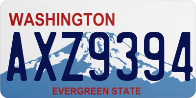 WA license plate AXZ9394