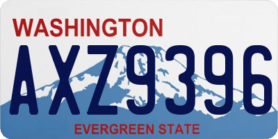 WA license plate AXZ9396