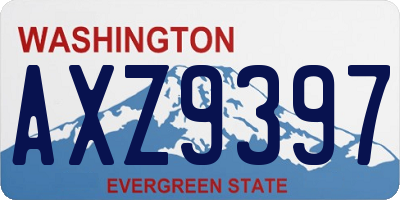 WA license plate AXZ9397
