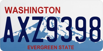WA license plate AXZ9398