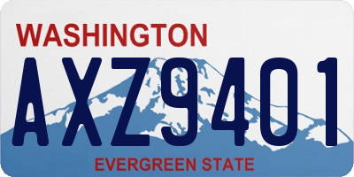 WA license plate AXZ9401