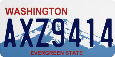 WA license plate AXZ9414