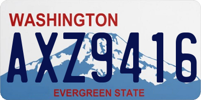 WA license plate AXZ9416