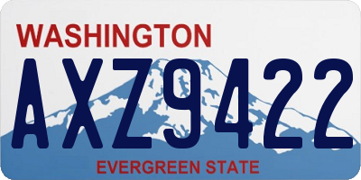 WA license plate AXZ9422