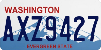 WA license plate AXZ9427