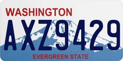 WA license plate AXZ9429