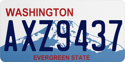 WA license plate AXZ9437