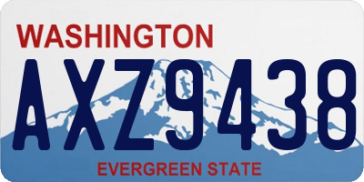 WA license plate AXZ9438