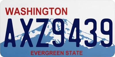 WA license plate AXZ9439