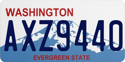 WA license plate AXZ9440