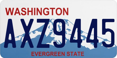 WA license plate AXZ9445