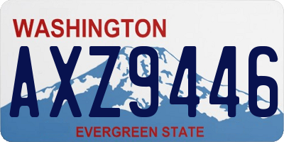 WA license plate AXZ9446