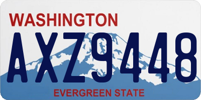 WA license plate AXZ9448