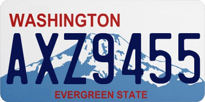 WA license plate AXZ9455
