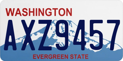 WA license plate AXZ9457