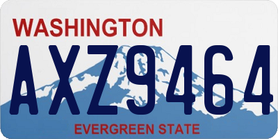WA license plate AXZ9464