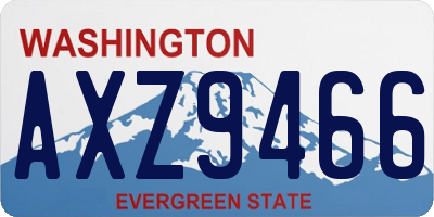 WA license plate AXZ9466