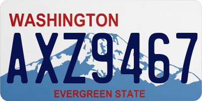 WA license plate AXZ9467