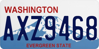 WA license plate AXZ9468