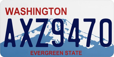 WA license plate AXZ9470