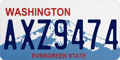 WA license plate AXZ9474