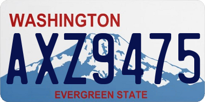WA license plate AXZ9475