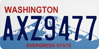 WA license plate AXZ9477