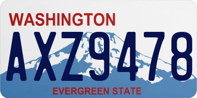 WA license plate AXZ9478