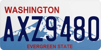 WA license plate AXZ9480