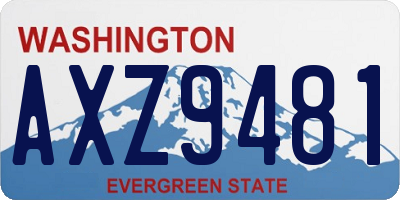 WA license plate AXZ9481