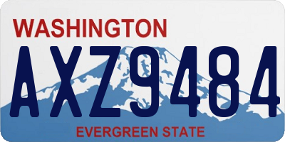 WA license plate AXZ9484
