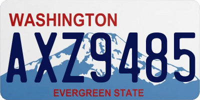 WA license plate AXZ9485