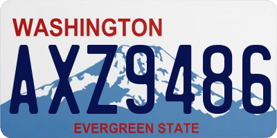 WA license plate AXZ9486