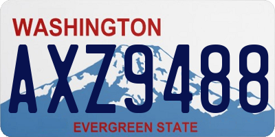 WA license plate AXZ9488