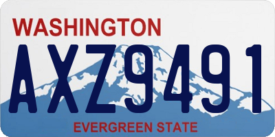 WA license plate AXZ9491