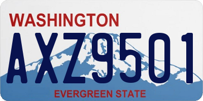 WA license plate AXZ9501