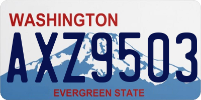 WA license plate AXZ9503